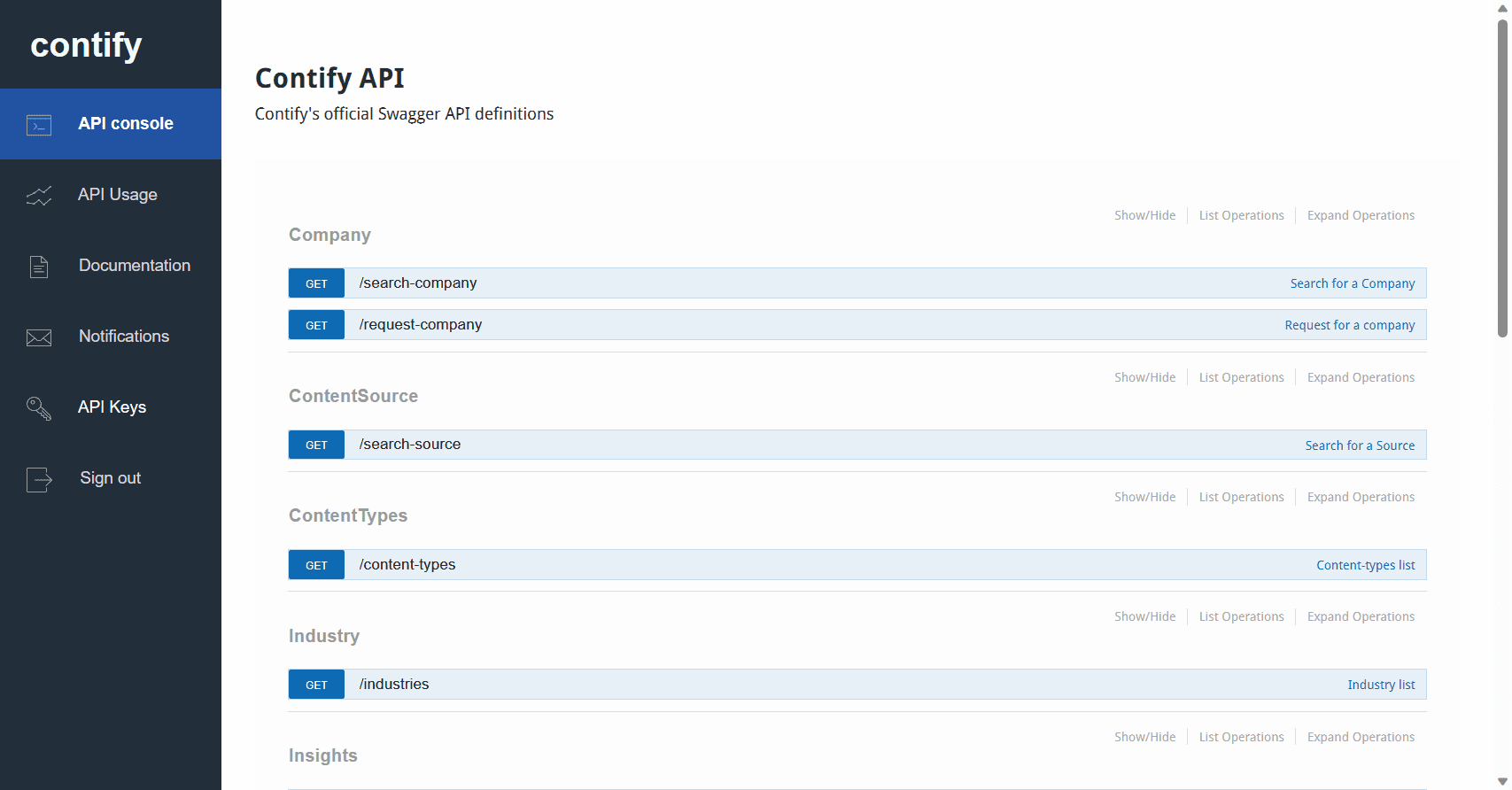 screenshot of News API